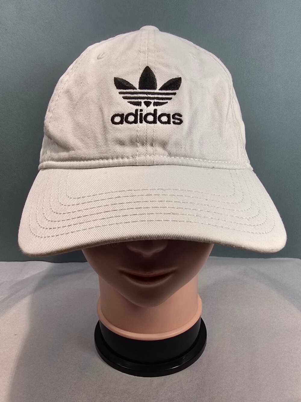 Adidas Men's One Size Adjustable Strap-Back Baseball Cap - White - 100% Cotton